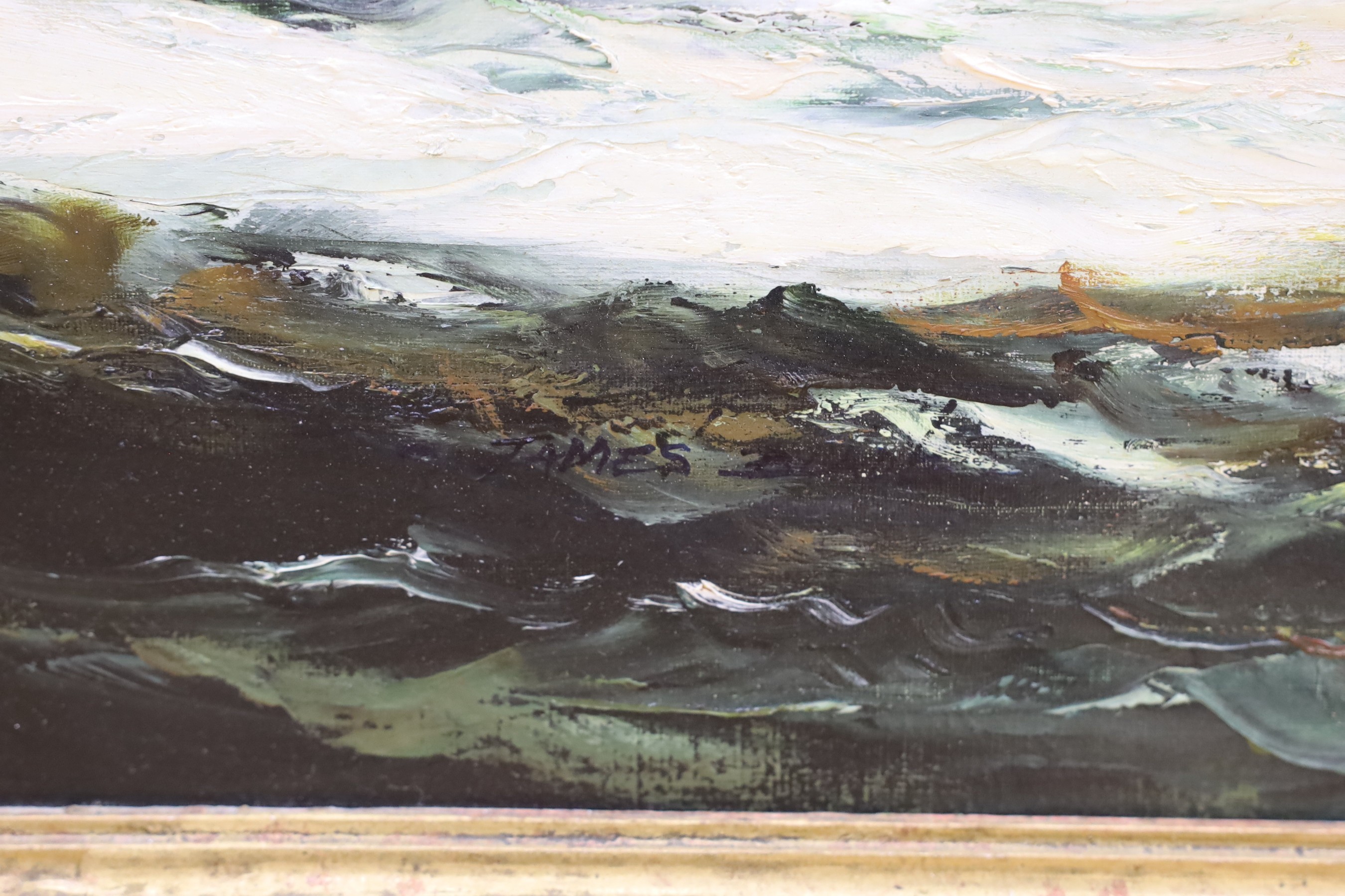 James J. Brereton (b.1954), oil on canvas, 'Thermopylae', signed, 70 x 90cm